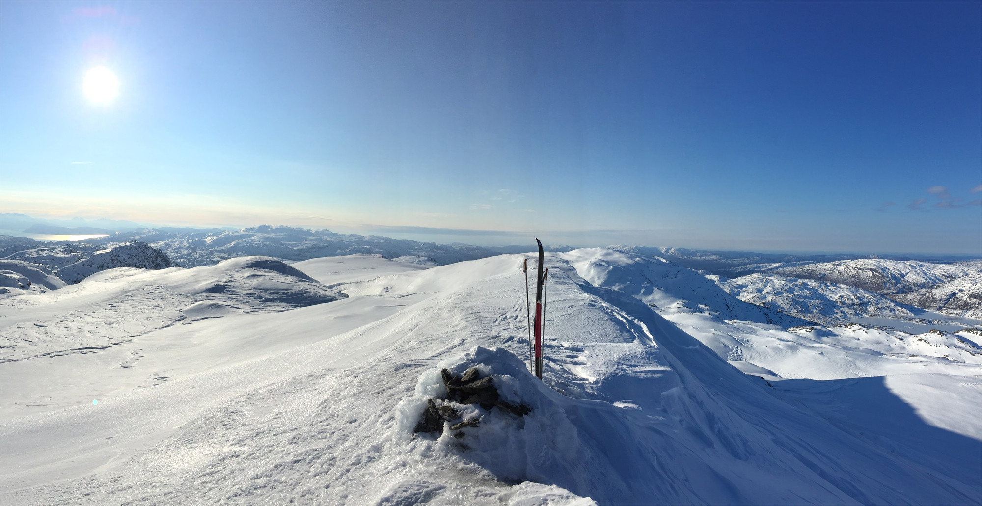 Lang skitur opp Fugladalen mot Fuglafjellet og toppplatået