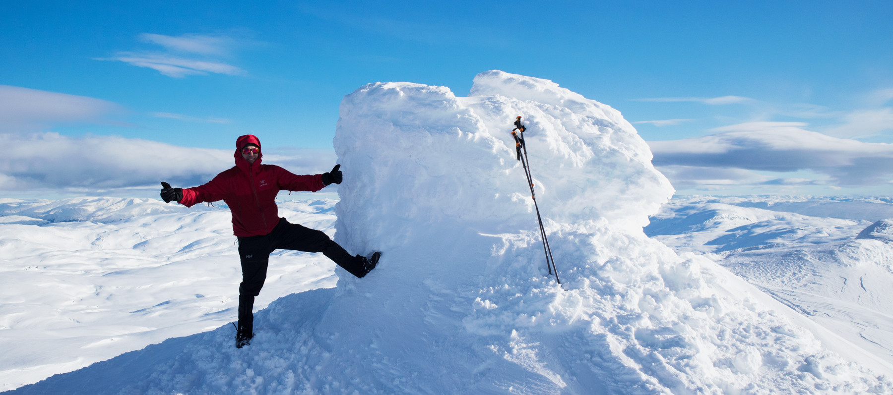 Skitur fra Gullbrå til Kvitanosi 1433 moh – topptur på Voss